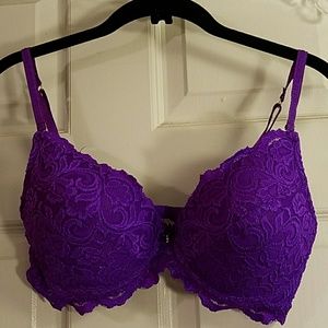 *SOLD* Smart & Sexy Purple Floral Lace Push-Up 36C